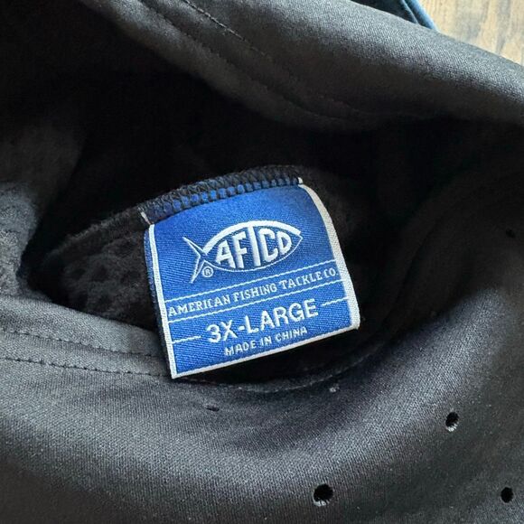 AFTCO aftec Blue Pullover Hoodie Jacket w/ Neck Gaiter & Side Zip Men’s 3XL Exce - Picture 14 of 14